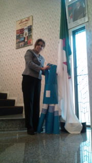 Embassy of the People’s Democratic Republic of Algeria: The cotton sheeting painted has come back to us.