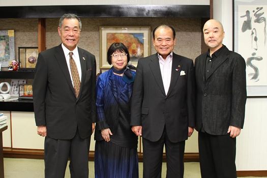 Visited the Mayor and the Director of Board of Education of Mihara City, Hiroshima Prefecture, 