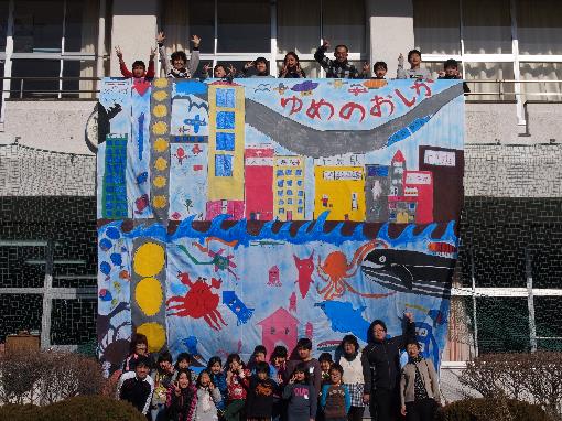 The Biggest Painting in the World 2020 Ishinomaki City was completed