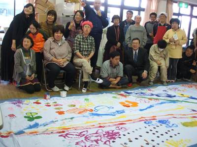 We held “The Biggest Painting in the World 2012:  Workshop Rainbow”