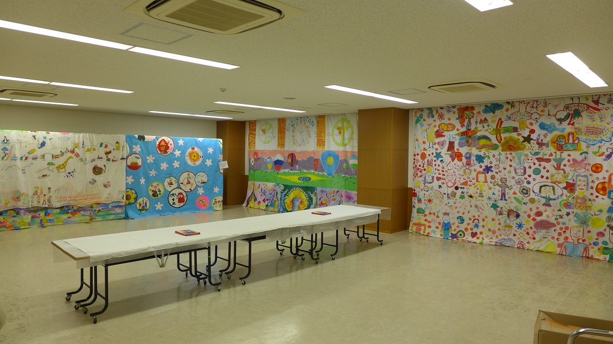 The exhibition of the Biggest Painting in the World 2020 in Chuo-ku was held