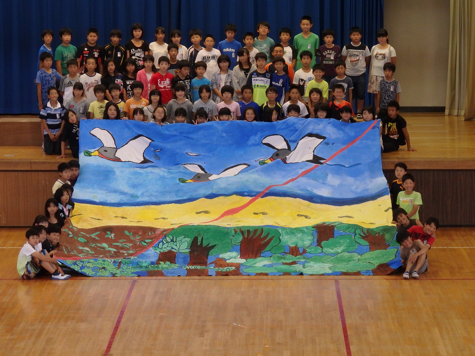 The Biggest Painting in the World 2020 Shichigahama Town was completed
