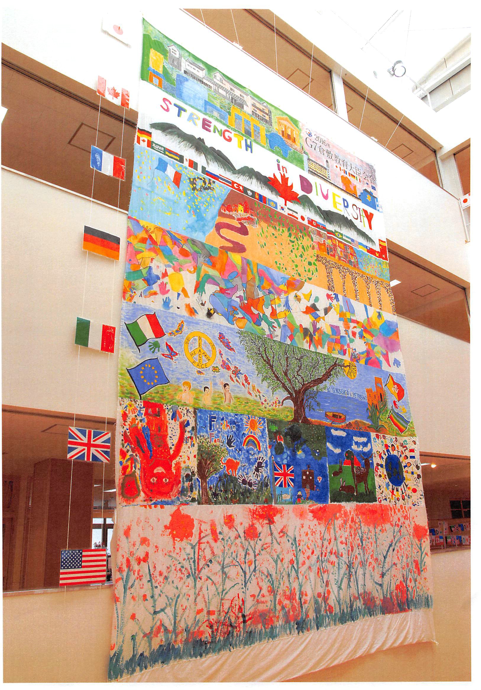 We held "The Biggest Painting in the World 2020 G7 Kurashiki Education Ministers’ Meeting in Okayama"