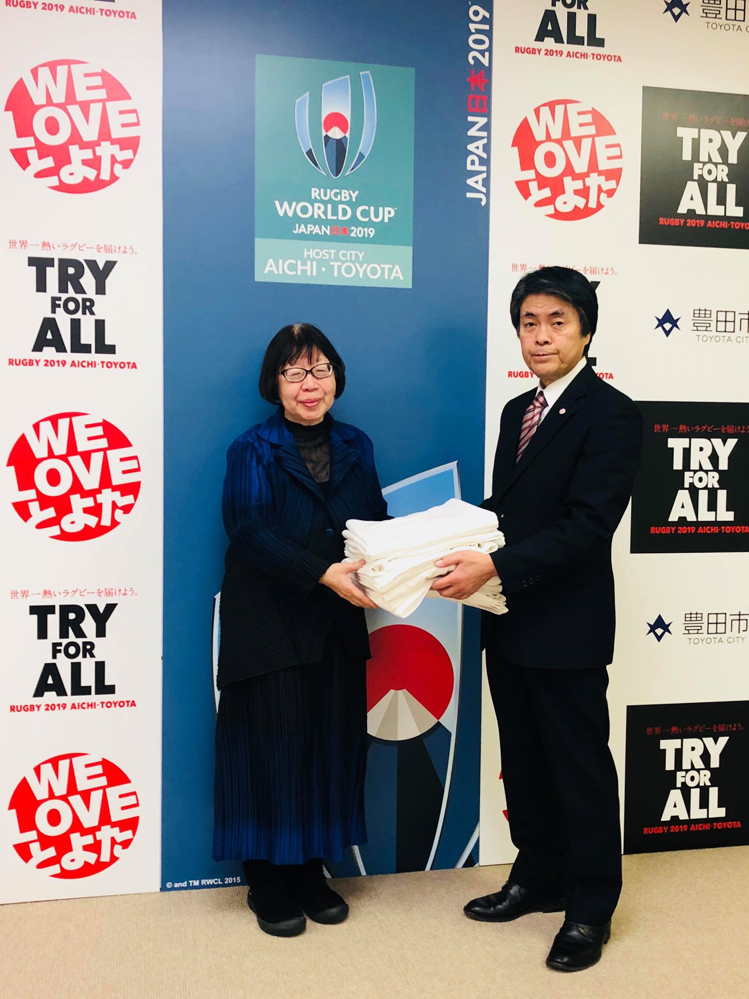 愛知県豊田市長が世界一大きな絵2020に参加表明頂きました。