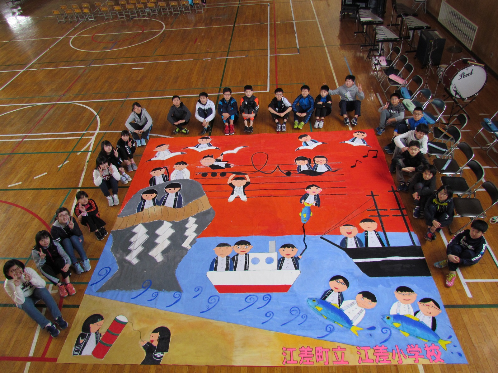 The Biggest Painting in the World 2020 Esashi town was completed