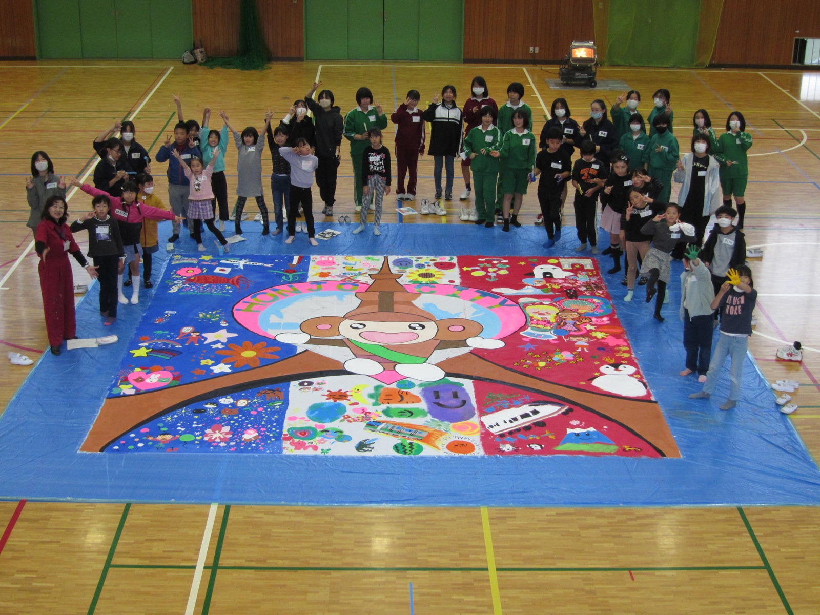 The Biggest Painting in the World 2024 Honjo City was completed